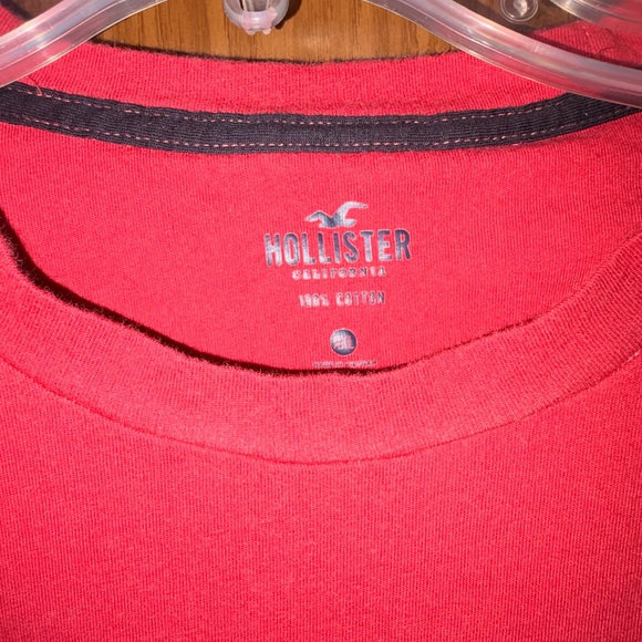 Hollister Red and Black Long Sleeve Tee - Picture 3 of 4